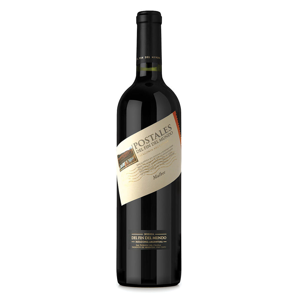 Vino Malbec Postales Del Fin Del Mundo 750 Cc
