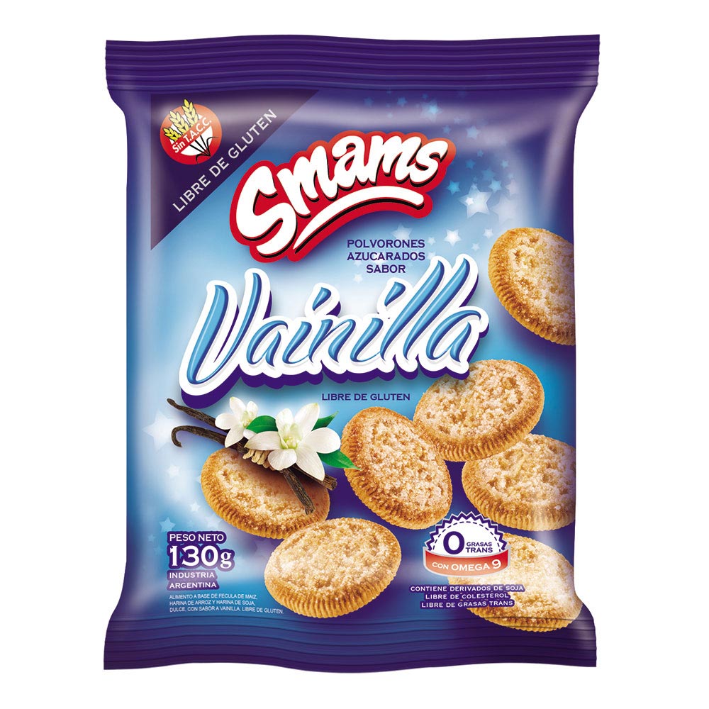 Galletita Smams Polvo Vainilla S/ TACC 120 gr.