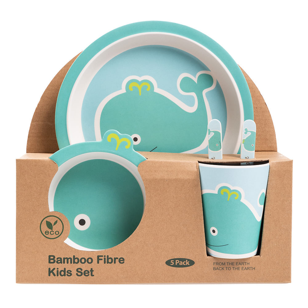 Set Vajilla Infantil Ballena  X5