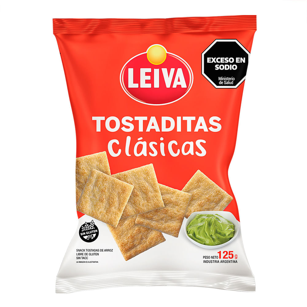 Mini Tostadas De Arroz  Leiva Clasicas 125 G