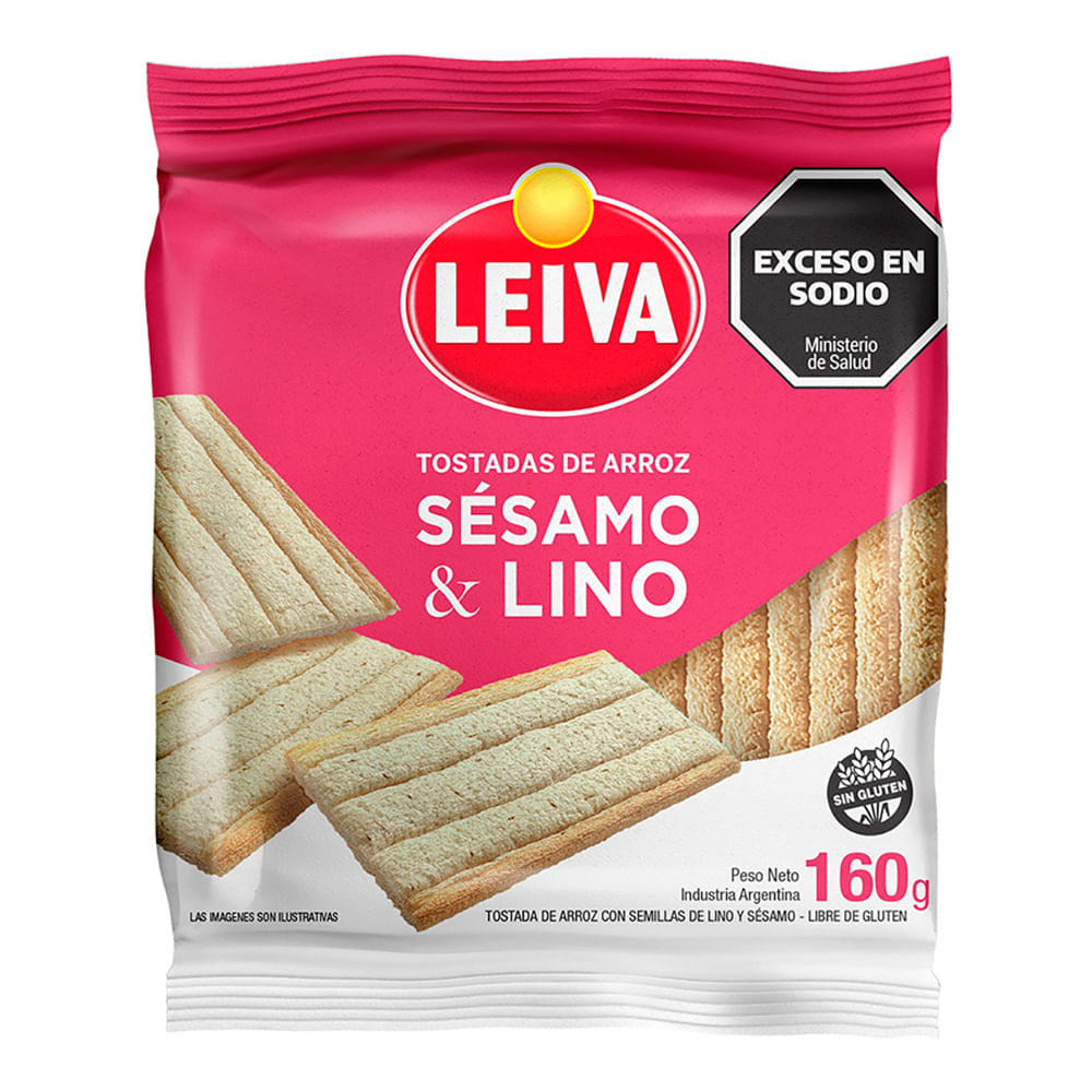 Tostadas De Arroz Leiva Sésamo Y Lino 160 G