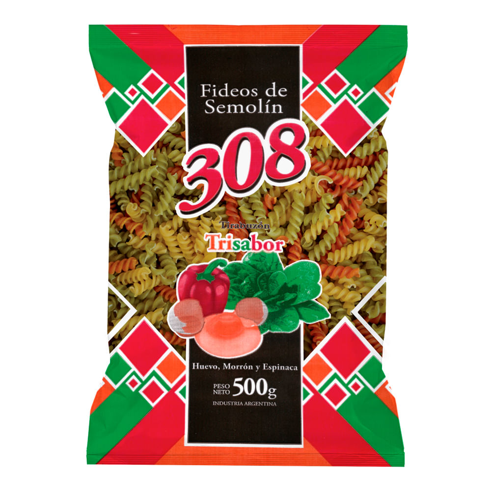 Fideos Tirabuzon Trisab 308 X 500g
