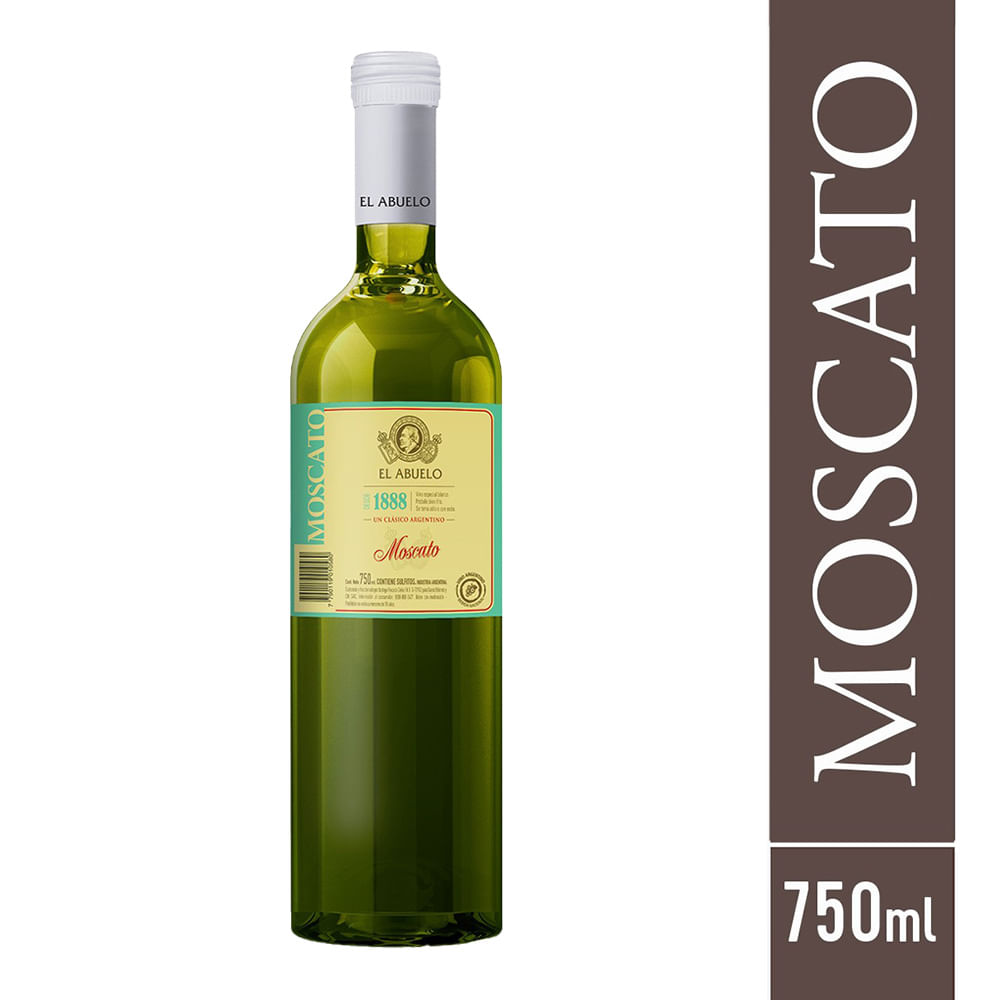 Vino Blanco Moscato El Abuelo 750 Cc