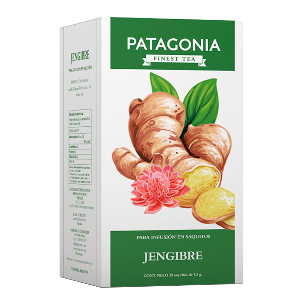Té Saborizado Patagonia Jengibre 20 Saquitos