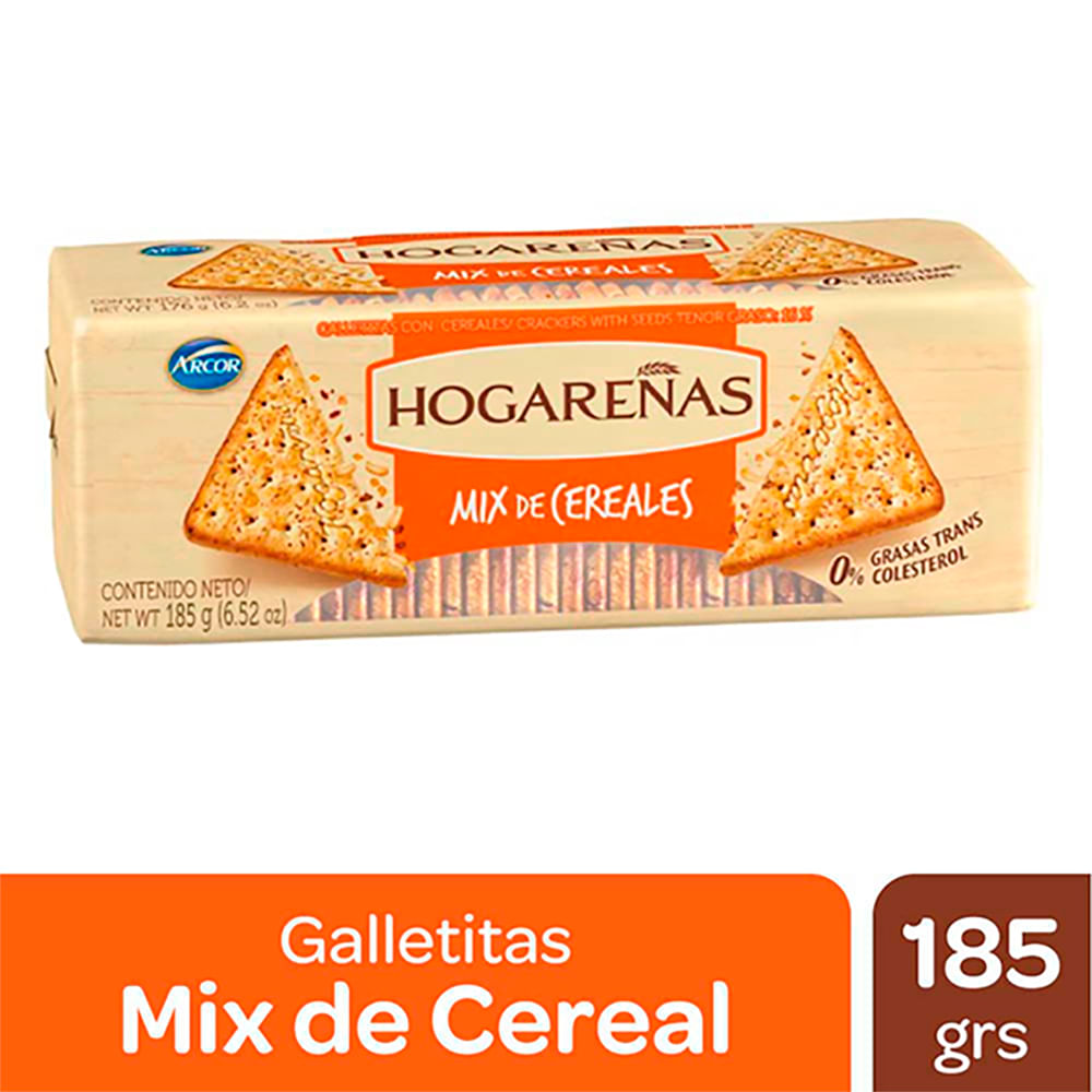 Galletitas Hogareñas Mix Cereales  X 185g