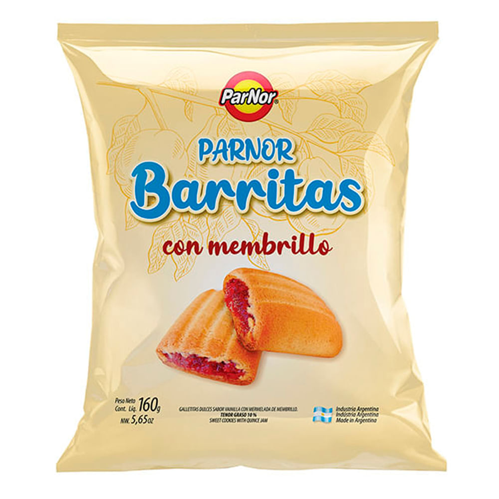 Galletitas Parnor Barritas Membrillo 160g