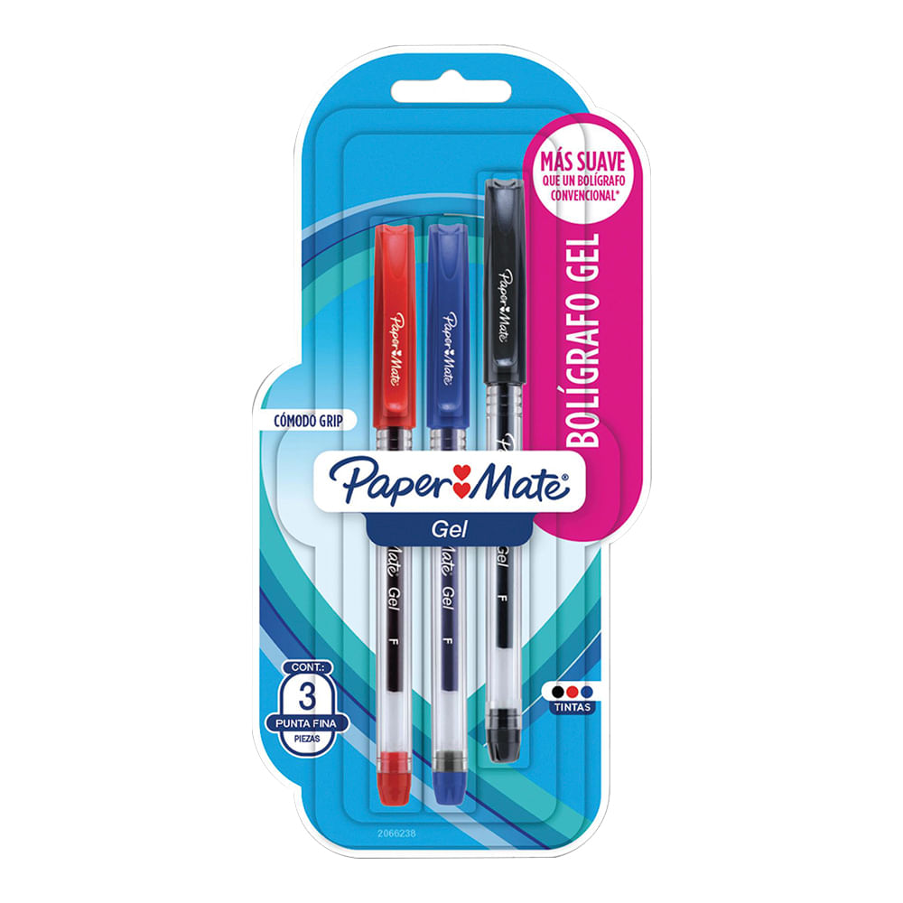 Boligrafo Gel Paper Mate Punta Fina Surtido