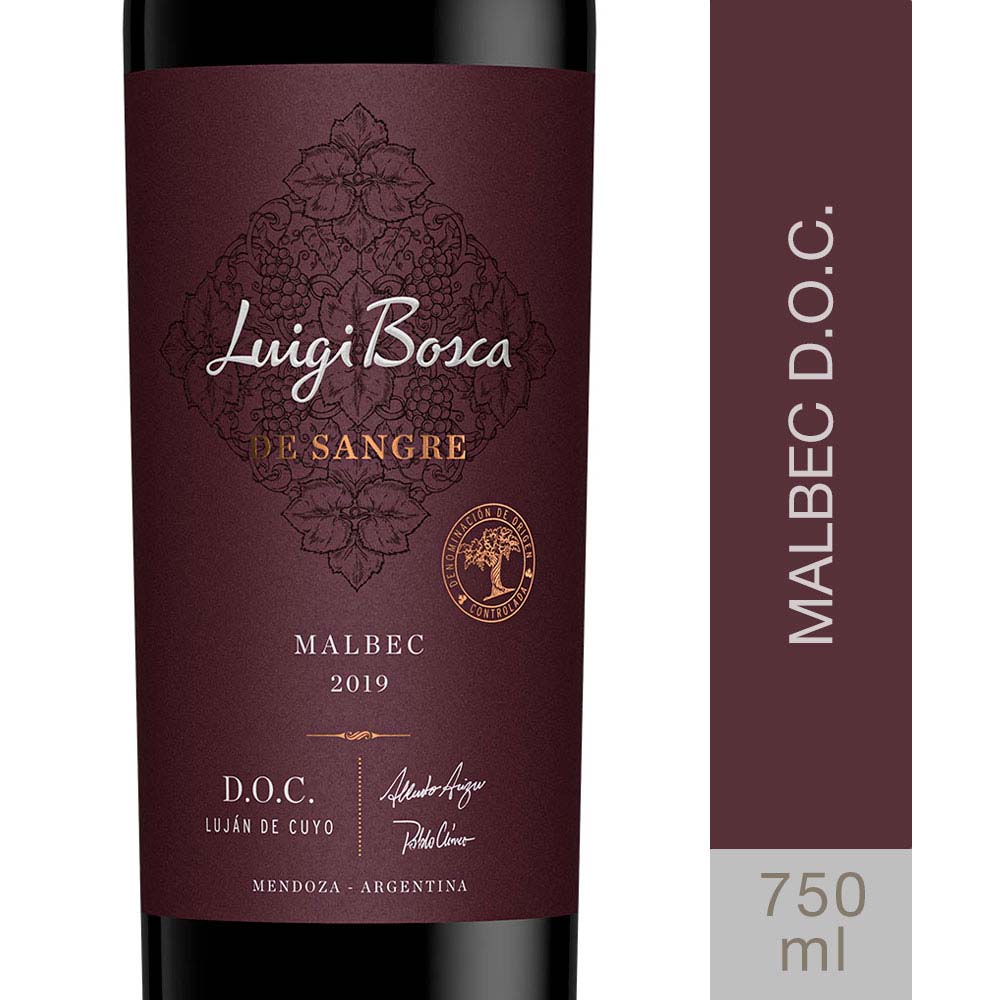 Vino Tinto Luigi Bosca Malbec 750 Cc
