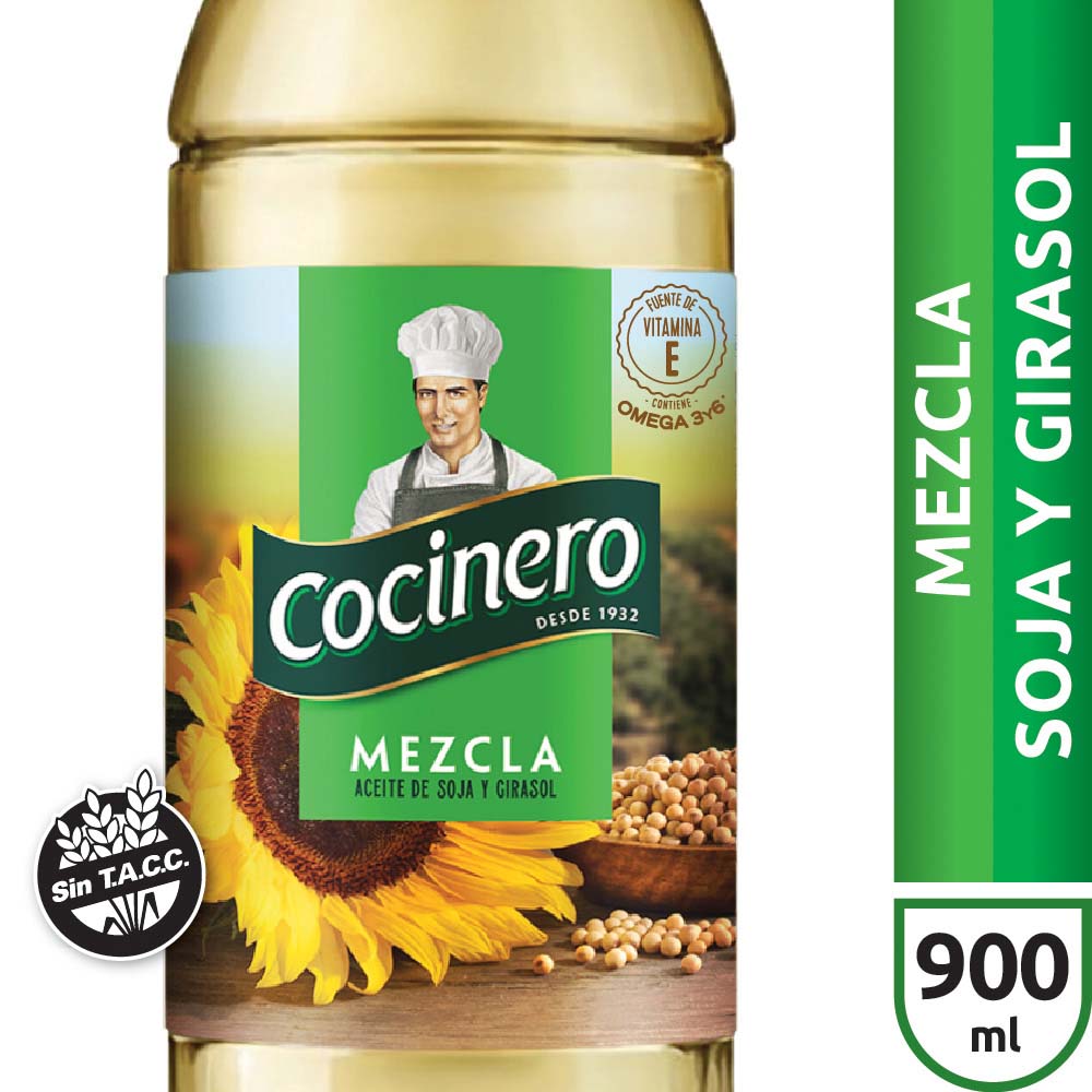 Aceite Mezcla Cocinero 900cc