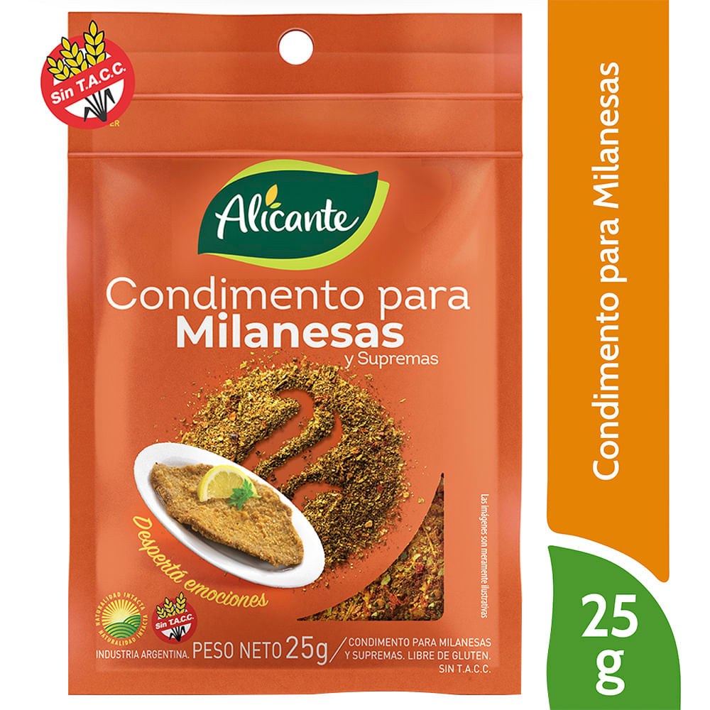 Condimento Para Milanesa Alicante 25gr