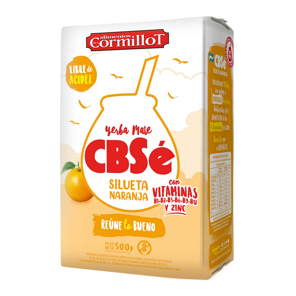 Yerba Mate Cbse Silueta Naranja 500gr