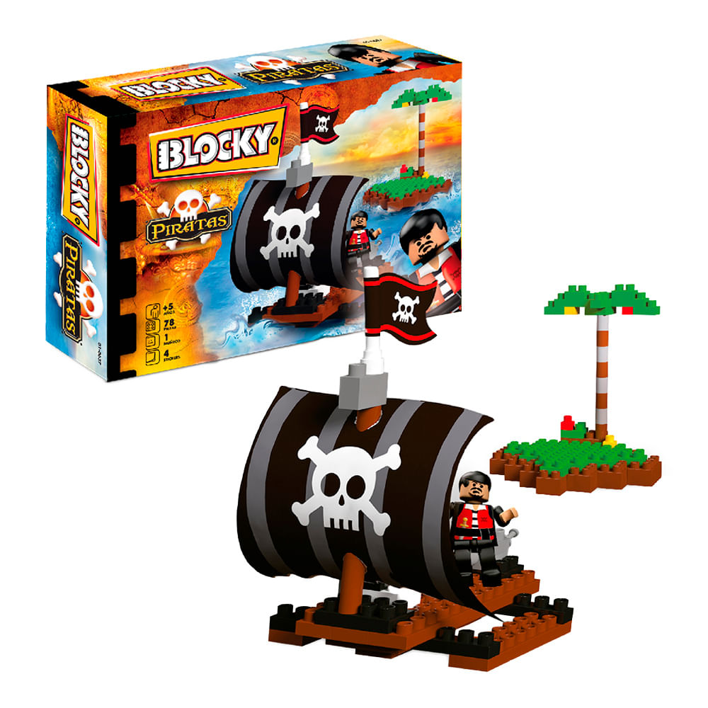Blocky Balsa Pirata 100 Piezas