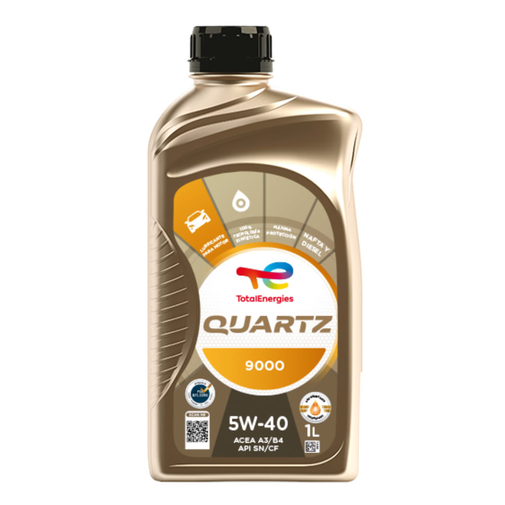 TOTAL QUARTZ Aceite Total Quartz 9000 5w40 1l Dorado