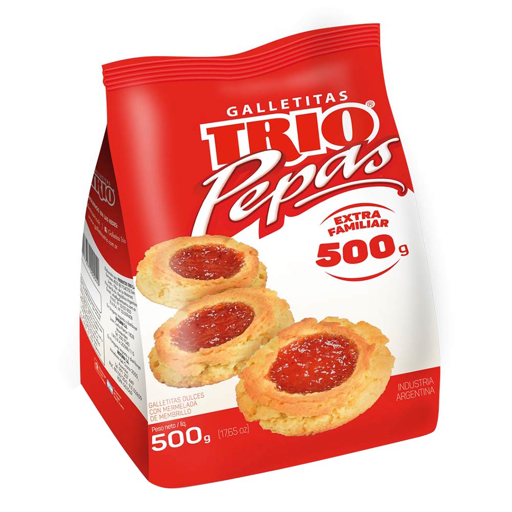 Galletitas Pepas Trio 500 Gr