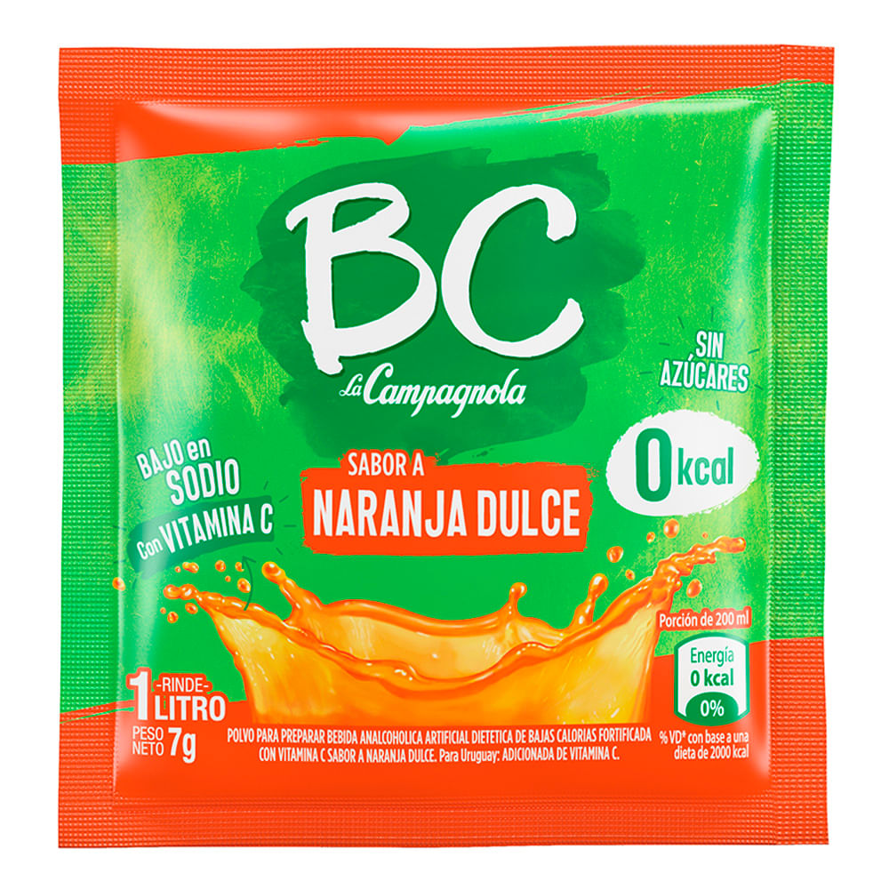 Jugo En Polvo Naranja Dulce Bc 7 Gr