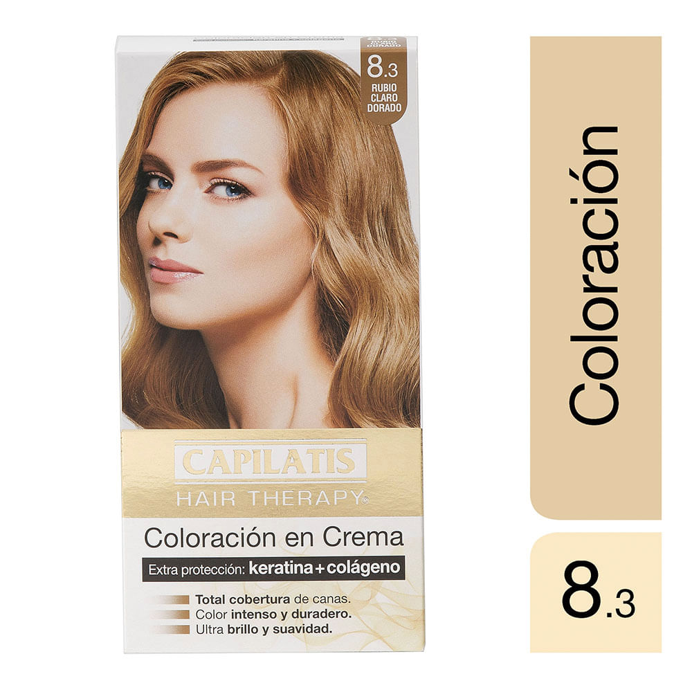 Coloración Capilatis Rubio Claro Dorado Nº 8.3