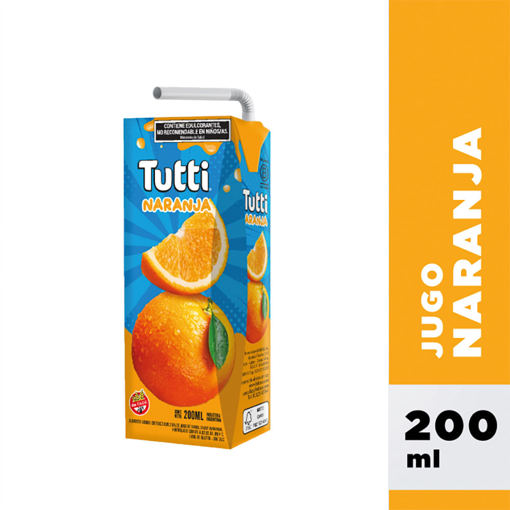 Jugo Tutti Naranja 200 ml
