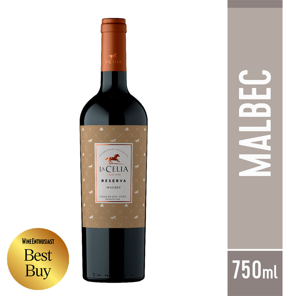 Vino Tinto La Celia Reserva Malbec 750ml