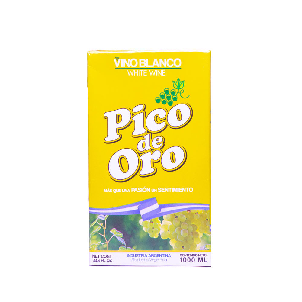 Vino Blanco Tetra Pico De Oro 1 Lt