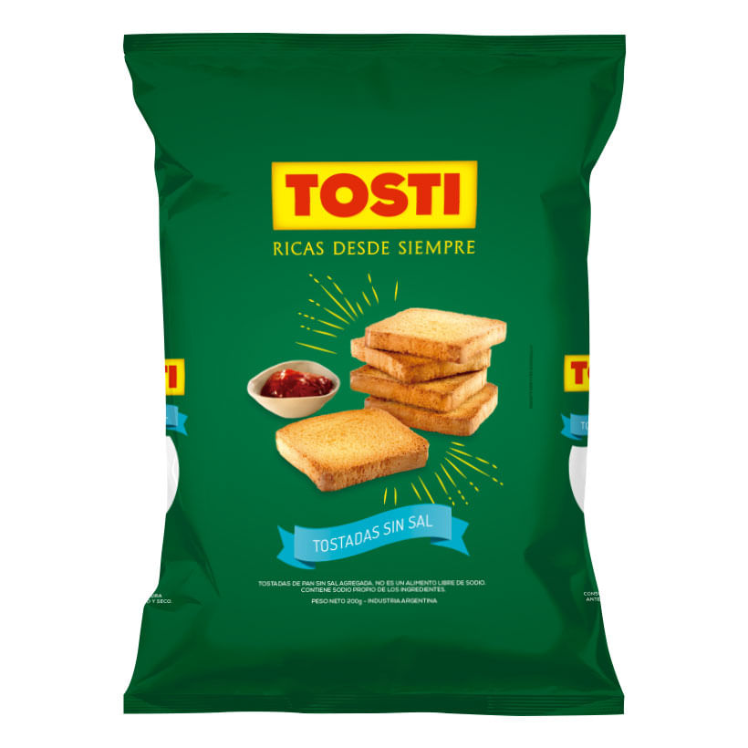 Tostadas Tosti Sin Sal x200grs.