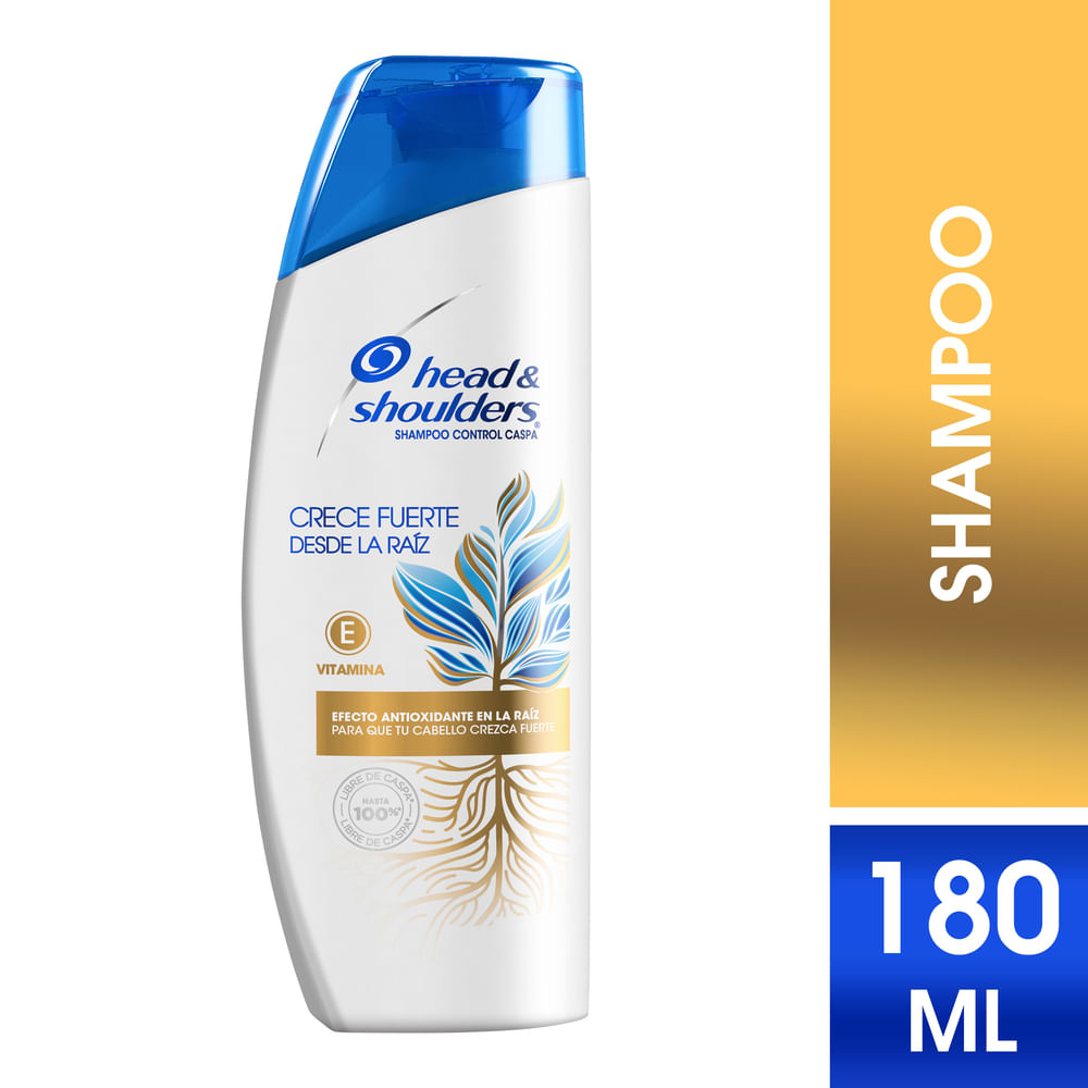Shampoo Head & Shoulders Crece Fuerte Desde La Raíz 180 Ml
