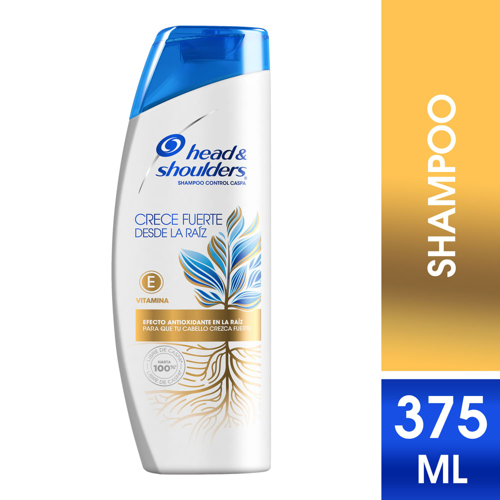 Shampoo Head & Shoulders Crece Fuerte Desde La Raíz 375 Ml