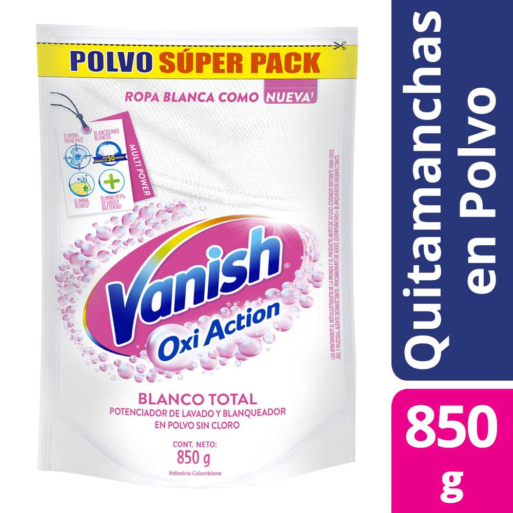 Quitamanchas En Polvo Vanish Potenciador White 850 G