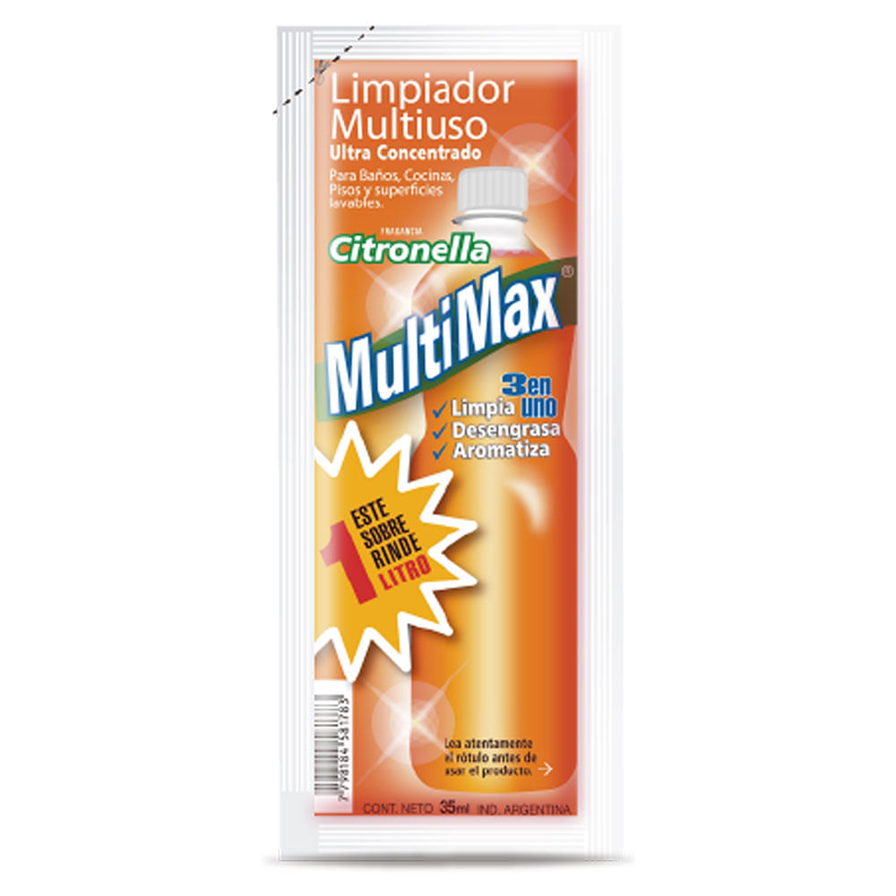 Limpiador Multiuso Para Diluir Citronella Rinde 1 Litro X 35ml
