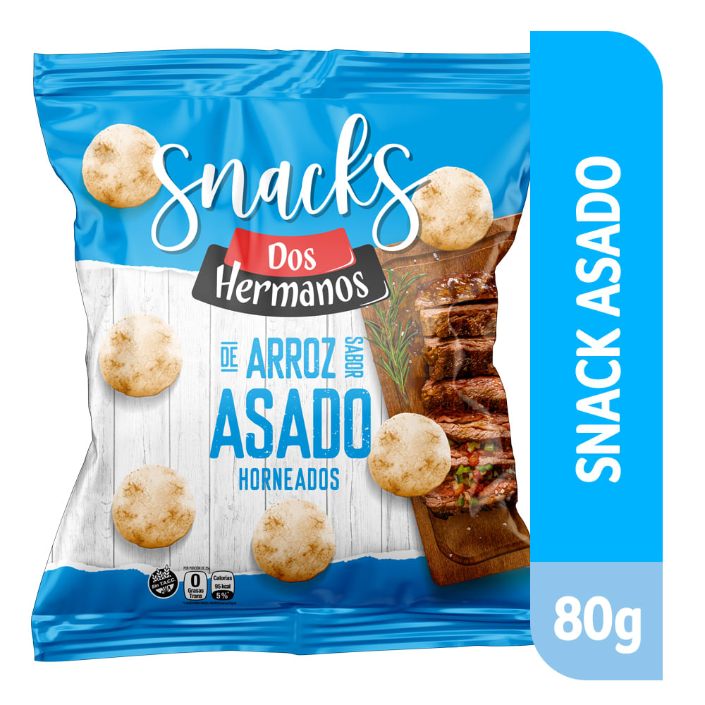 Discos De Arroz Sabor Asado Dos Hermanos 80 Gr