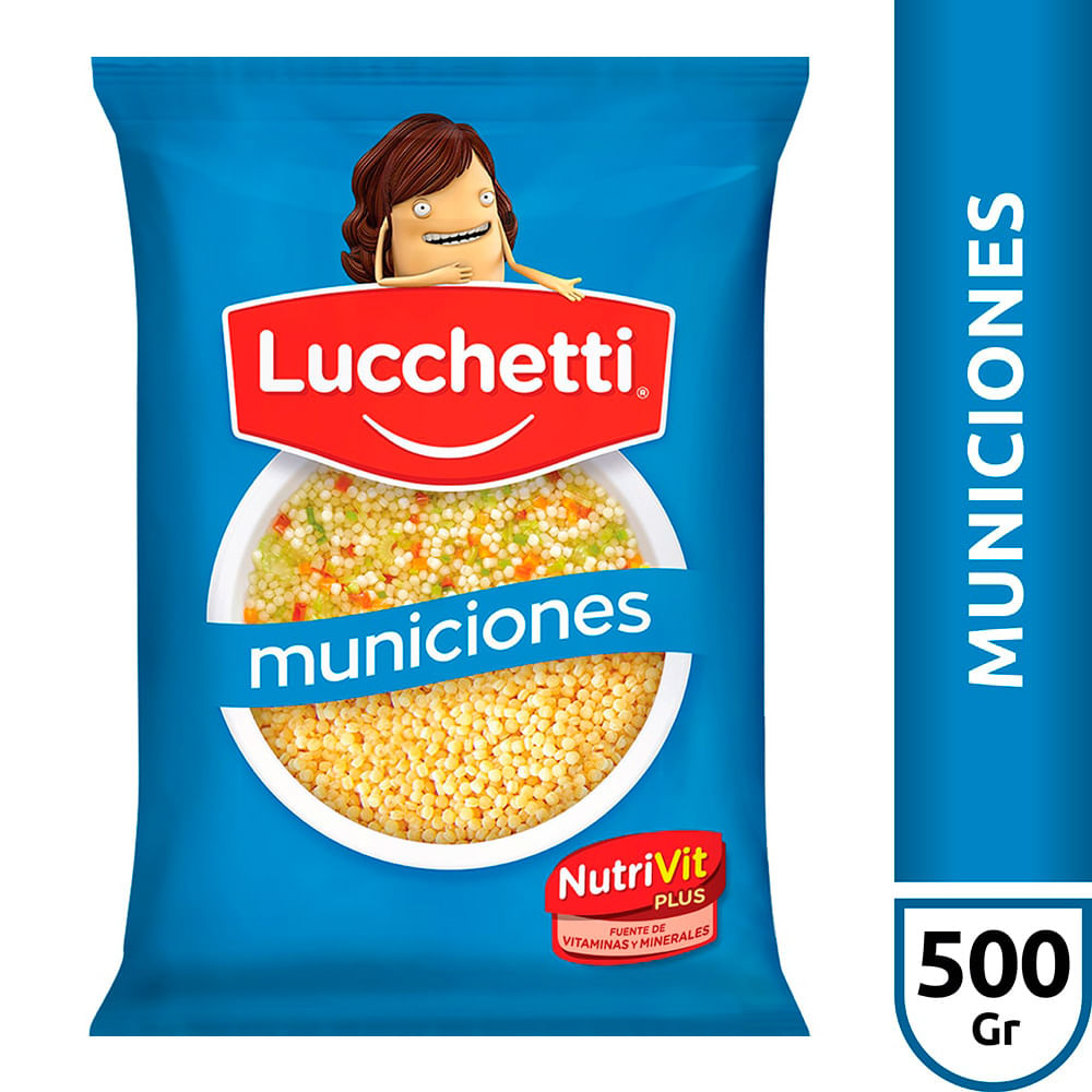 Fideos Municiones Lucchetti 500gr