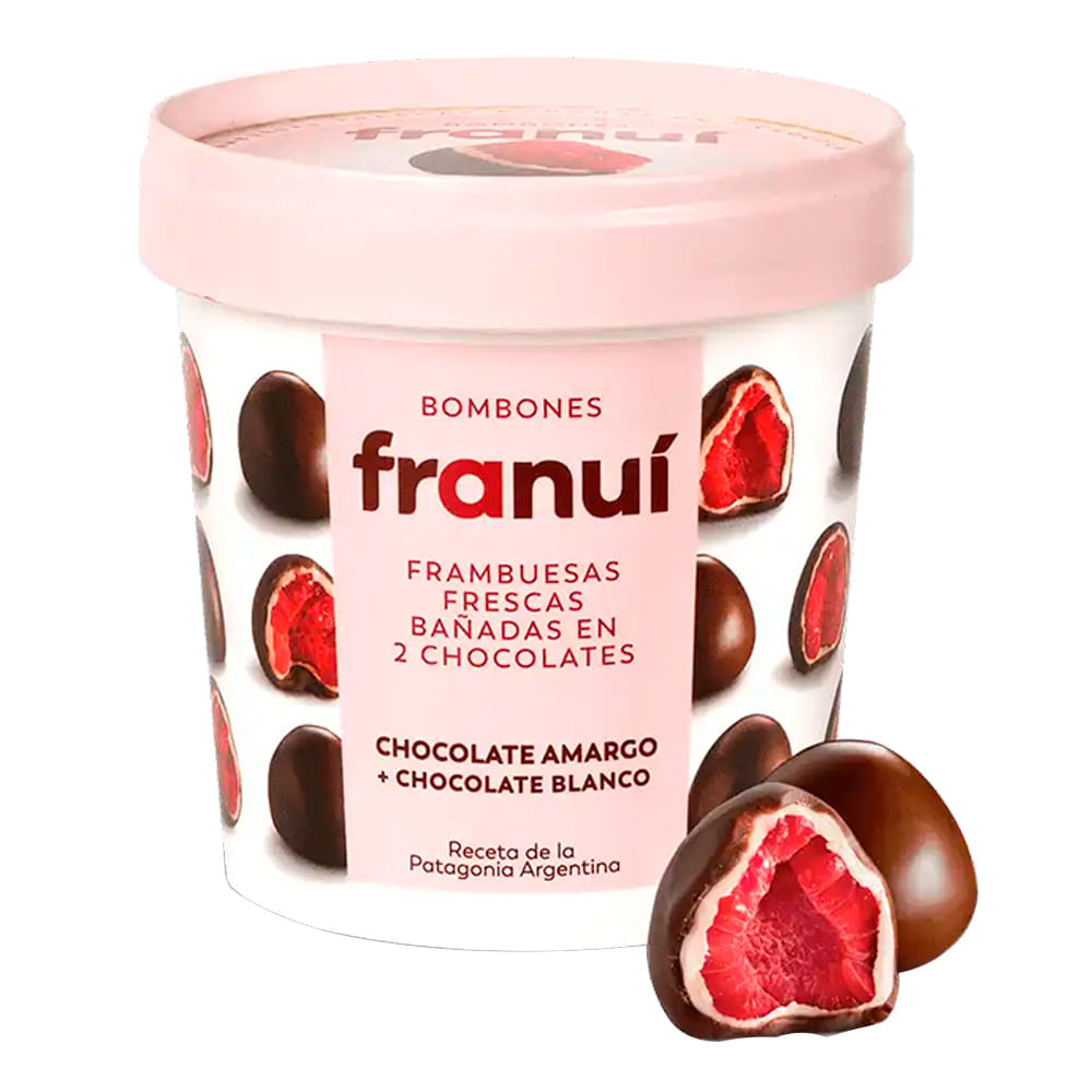 Frambuesas Bañadas En Chocolate Amargo Franui 150g