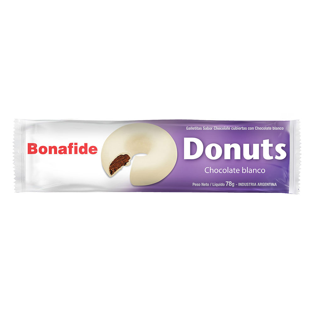 Galletitas Chocolate Blanco Donuts Bonafide 78g