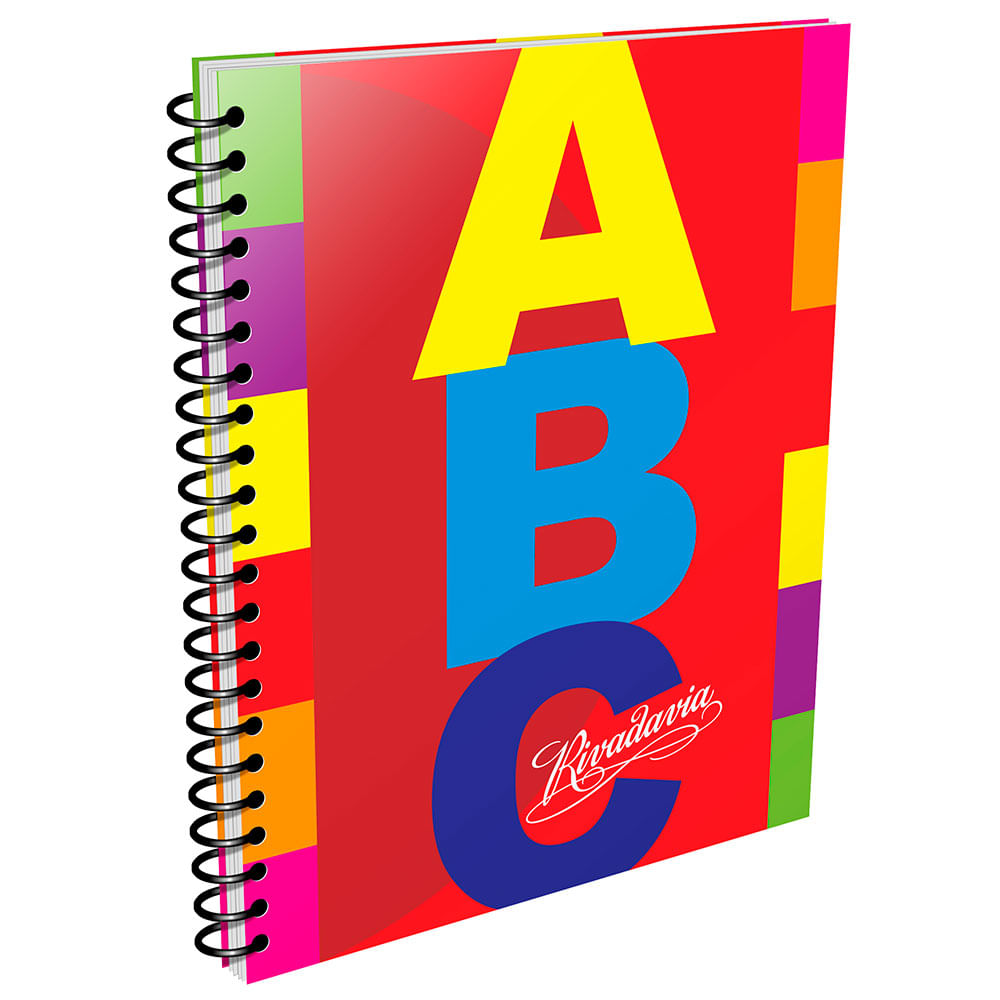 Cuaderno Rivadavia Abc Tapa Dura Cuadriculado Espiralado 21x27 60 Hojas