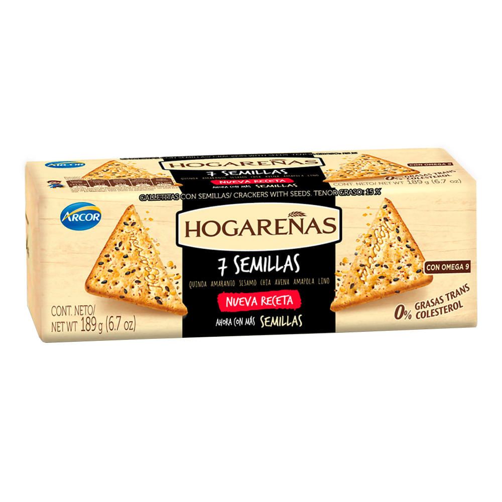 Galletita Hogarena 7 Semillas 189 gr.