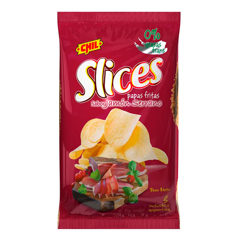 Papas Fritas Slices Sabor Jamon Serrano 250g