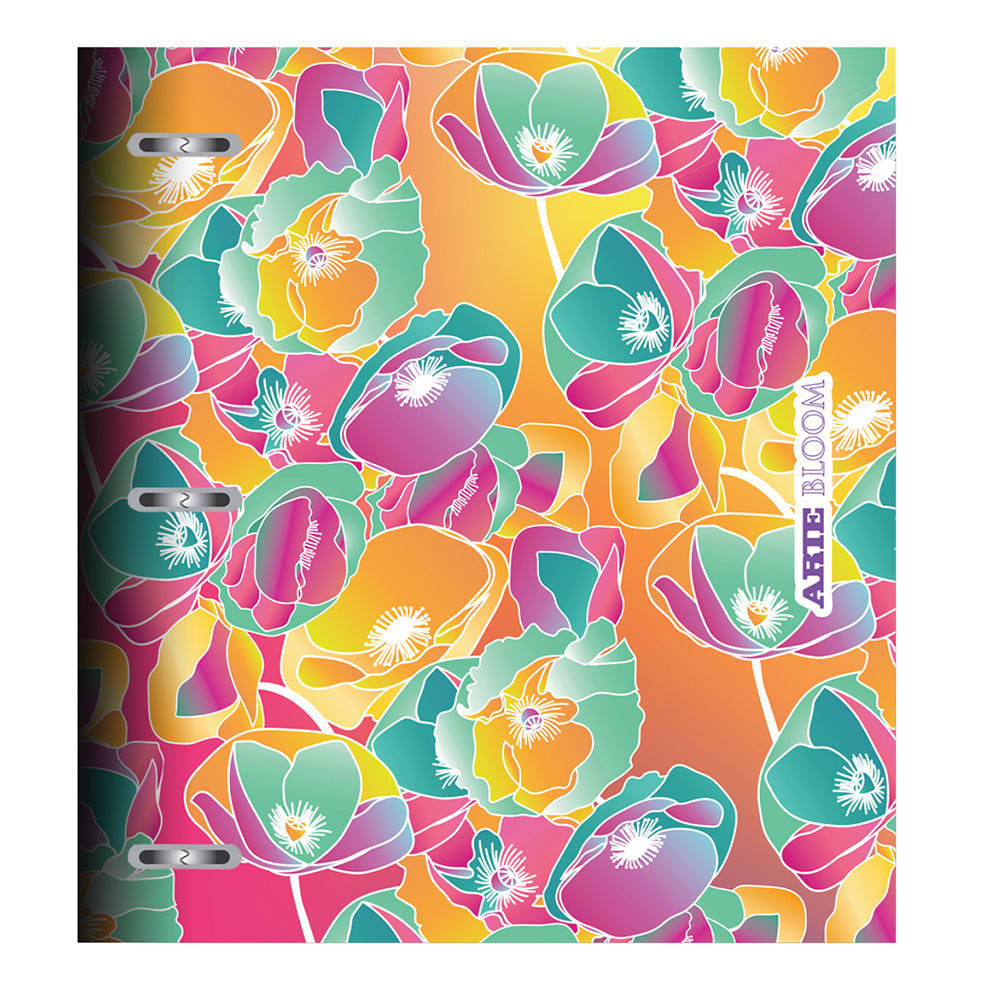 Carpeta Arte A4 Bloom Con Repuesto Rayado 120 Hojas
