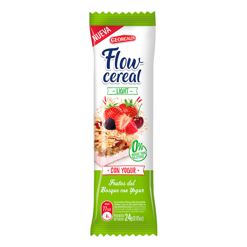 Barra de cereal Flow cereal light yogur 24 g.