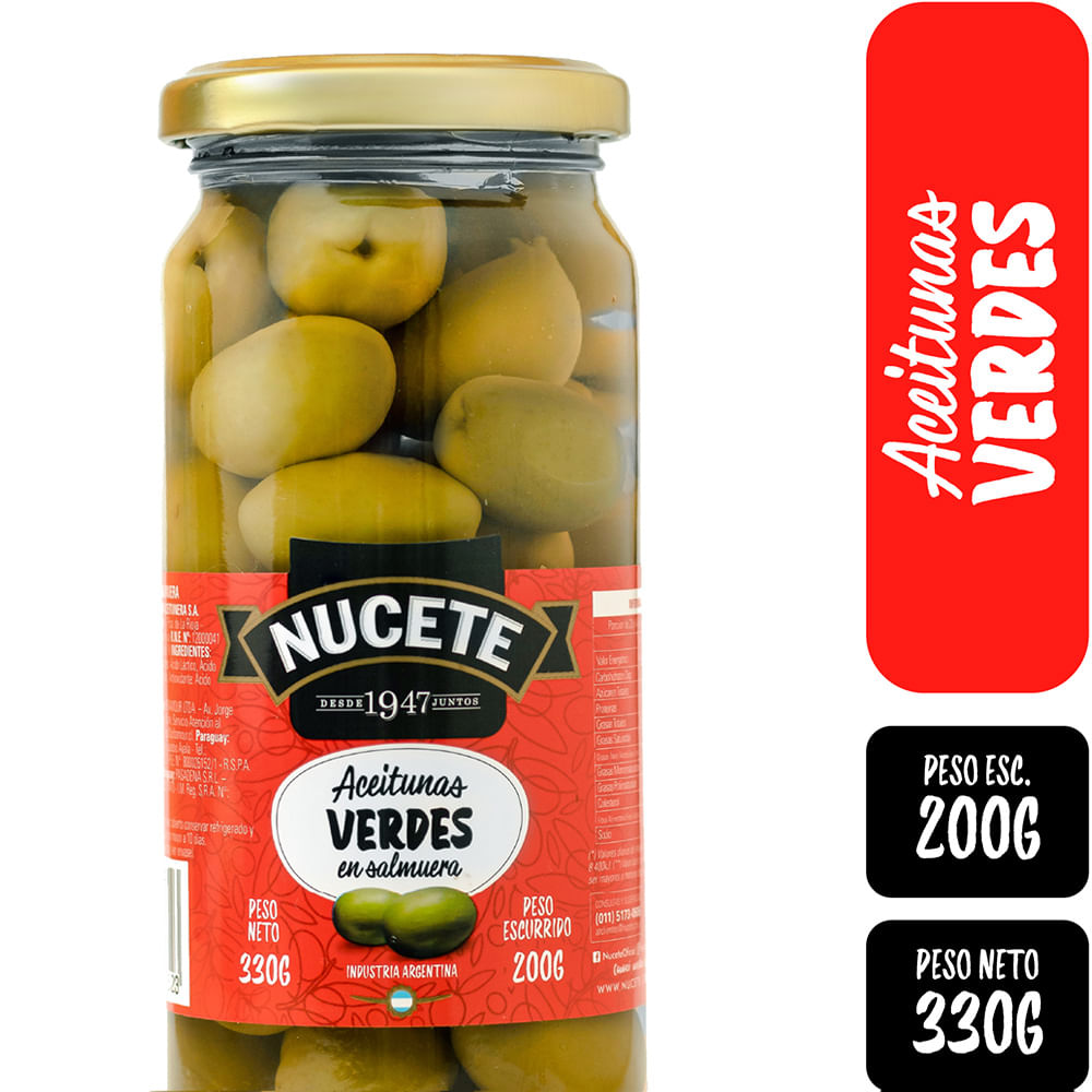 Aceitunas Nucete Verdes En Salmuera 200g