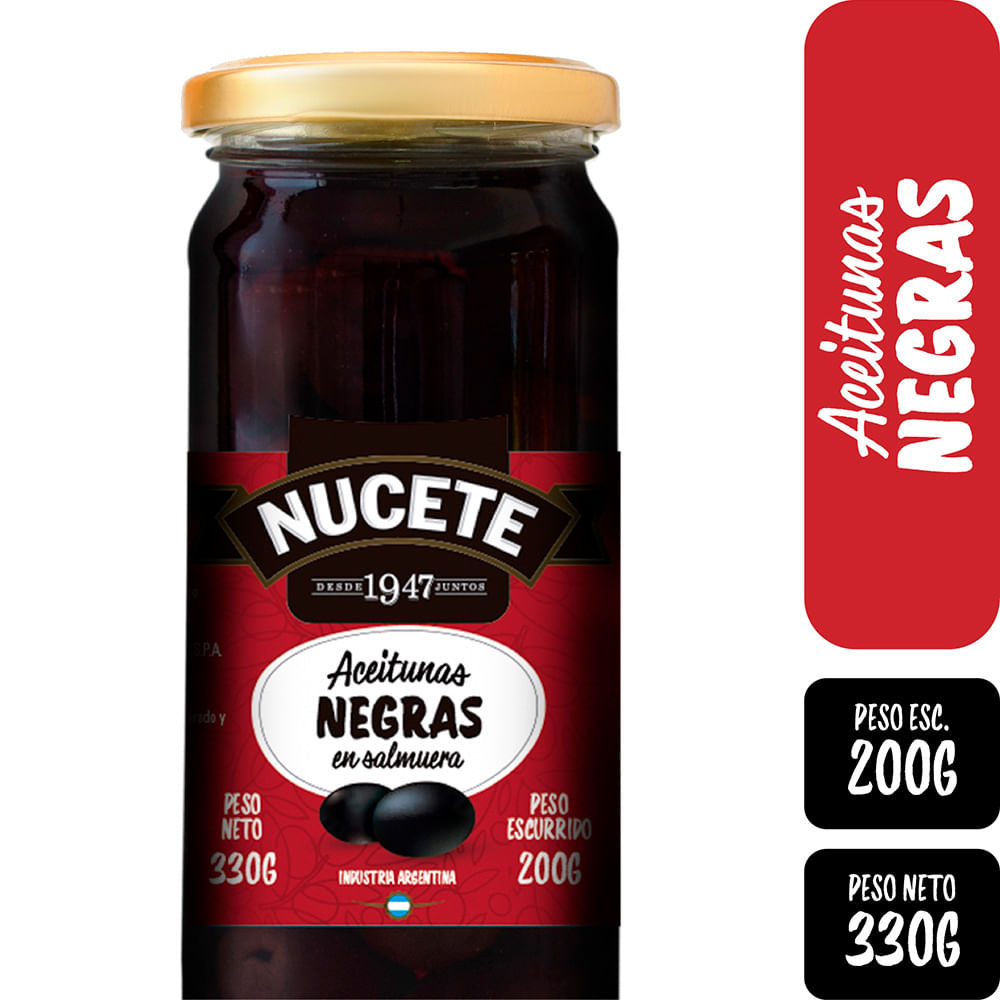 Aceitunas Nucete Negras Salmuera 220g