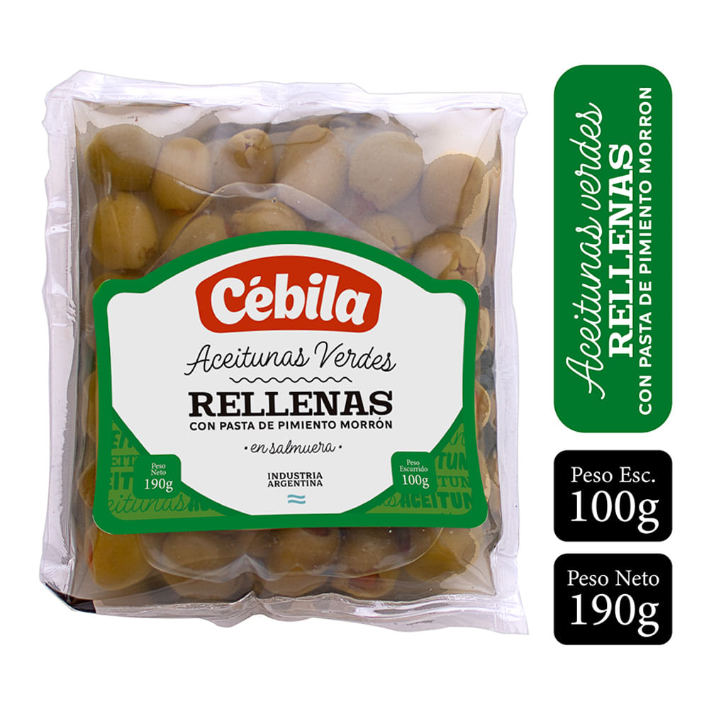 Aceitunas Cebila Rellenas Sachet 100g