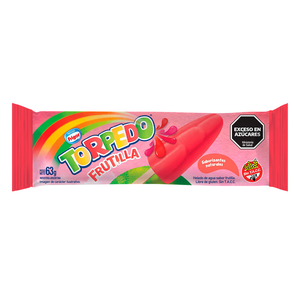 Helado Frigor Torpedo Sabor Frutilla 63g