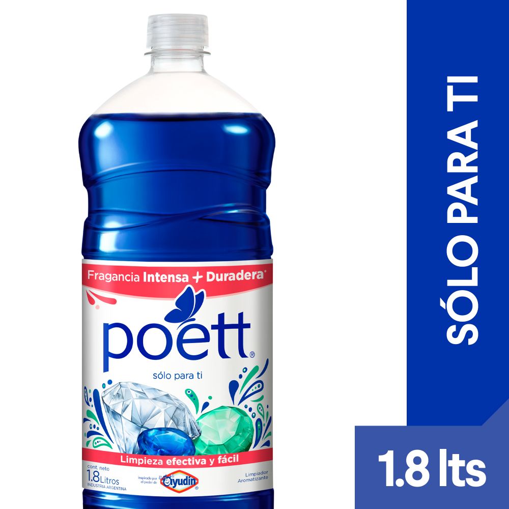 Limpiador de Piso Desinfectante Poett Solo para ti x 1,8 lt