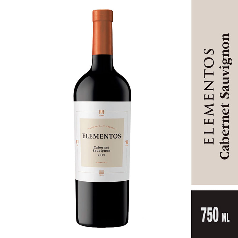 Vino Cabernet Sauvignon Elementos 750ml