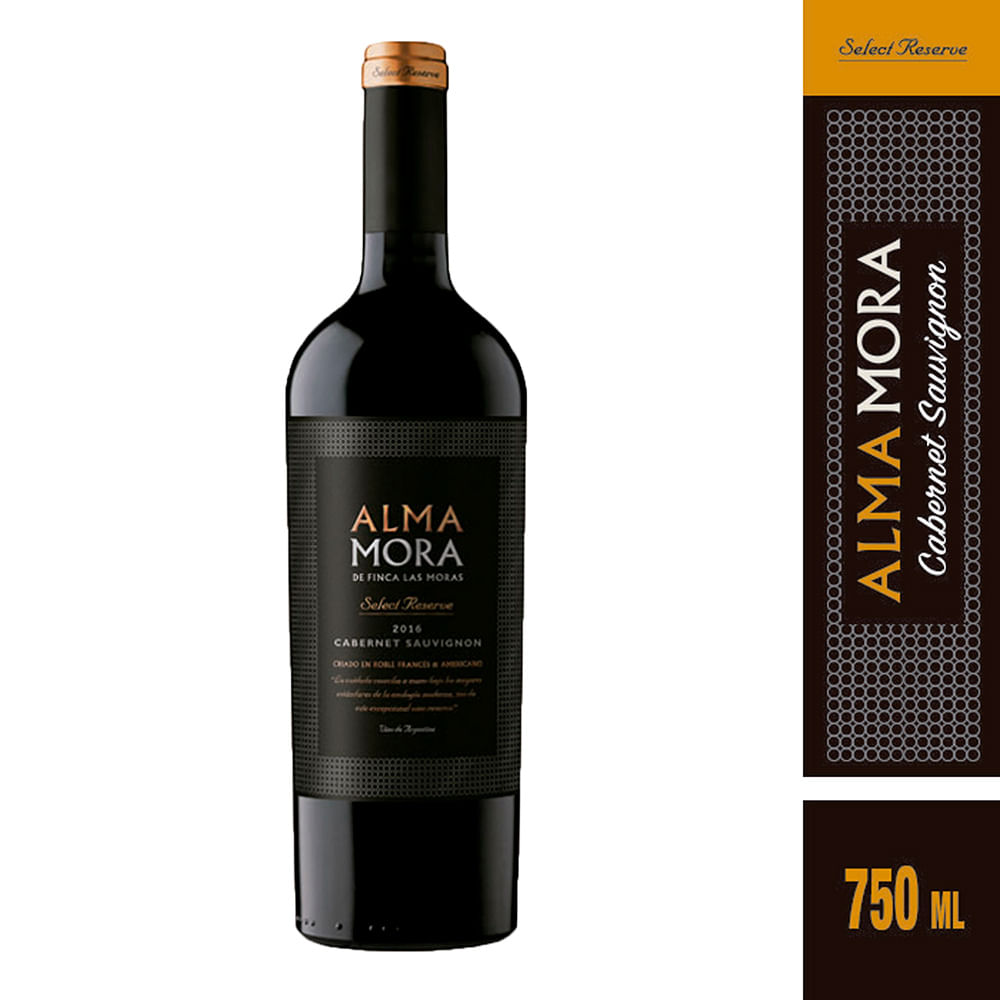 Vino Tinto Cabernet Sauvignon Alma Mora Reserva 750ml