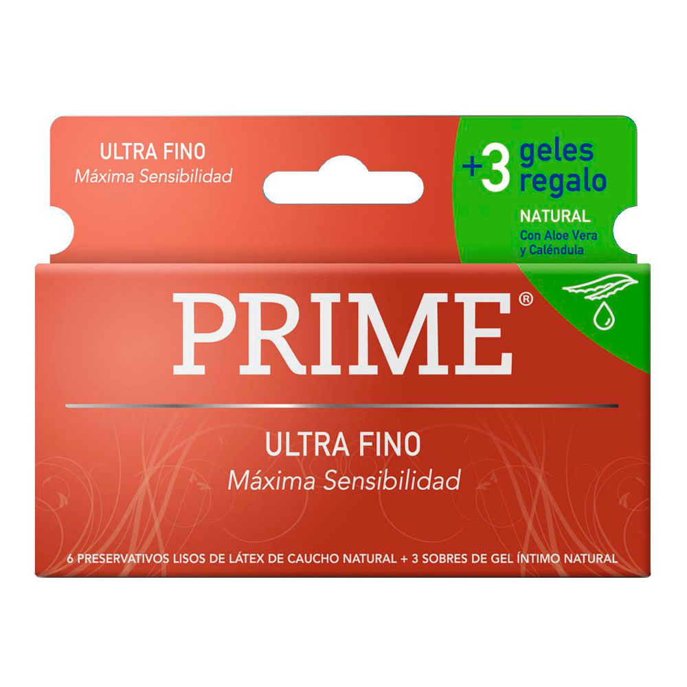Preservativo Prime Ultra Fino 6un + Geles