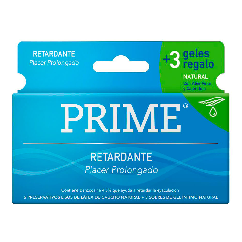 Preservativo Prime Retardante 6un + Geles