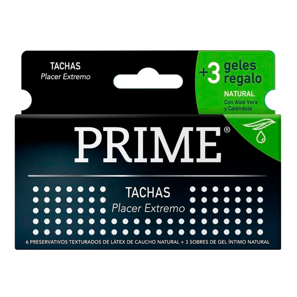 Preservativo Prime Tachas 6un + Geles