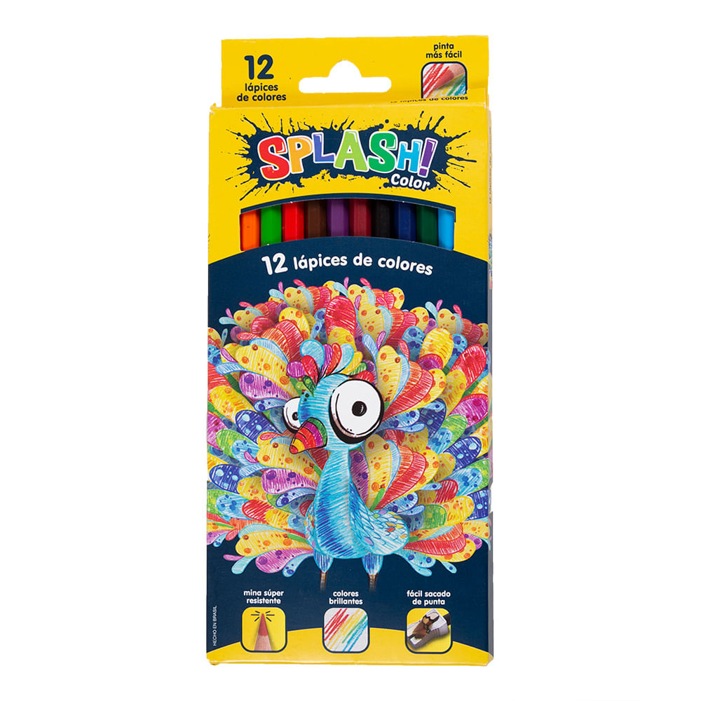 Lápiz Faber Castell Splash Largos Color X12
