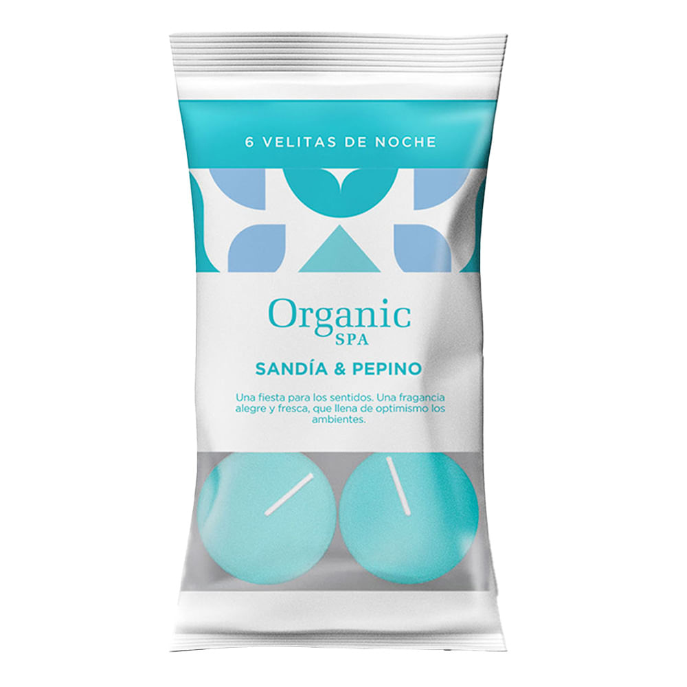 Velas Organic Spa Sandía & Pepino 6 U