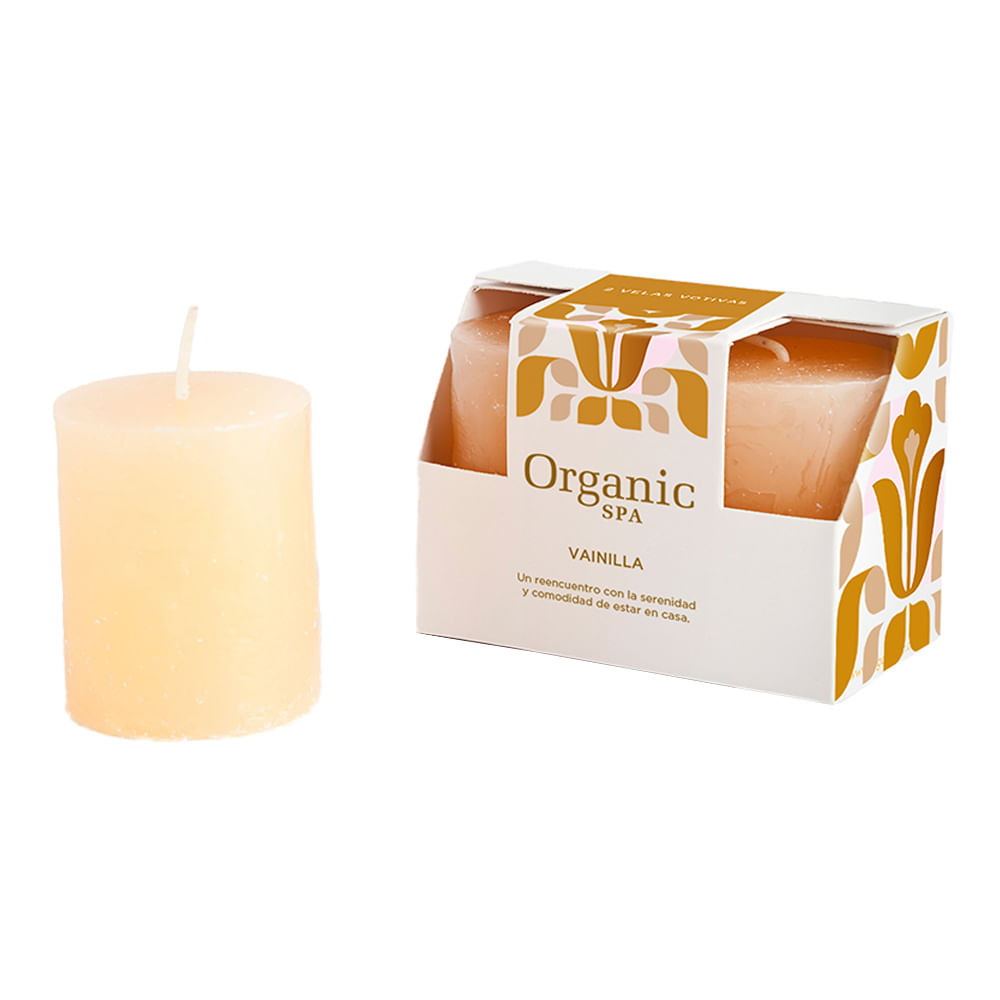 Velas Organic Spa Vainilla 2 U